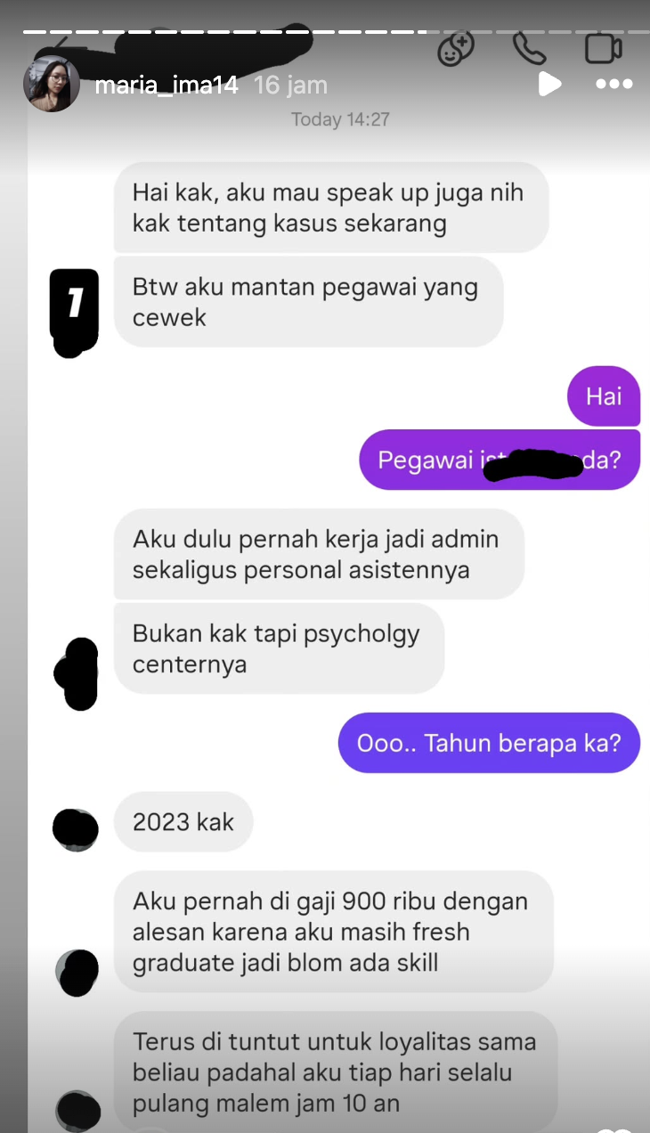 Pengakuan mantan pegawai Evi Santi Rahayu